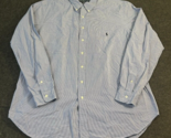 Ralph Lauren Classic Fit Long Sleeve Shirt Blue Check Blue Pony Men&#39;s XL... - $19.74