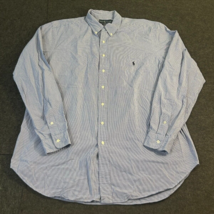 Ralph Lauren Classic Fit Long Sleeve Shirt Blue Check Blue Pony Men&#39;s XL... - £15.52 GBP