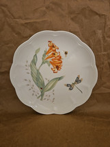 Lenox 9&quot; Butterfly Meadow Luncheon Plate Dragonfly Scalloped Floral Butt... - $9.49