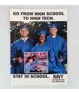 1990&#39;s Original Recruiting Propaganda US NAVY Stay in School Poster 14&quot;x19&quot; - $78.17 CAD