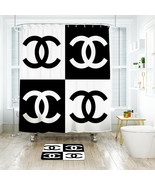 Chanel_008 Shower Curtain Bath Mat Bathroom Waterproof Decorative Bathtube - $428.95 MXN+