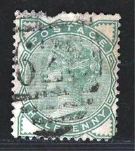 GREATE BRITAIN 1880-81 Very Good 1/2 Penny Used Stamp Scott # 78 CV 13.50$ thin - £0.86 GBP