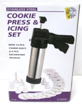 Stainless Steel 23 Piece Cookie Press And icing Set By Kitchen Mate - $264.85 MXN