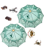 Windyun 4 Pcs 37.4 x 13.78 Inch Collapsible Crab Trap 10 Holes 10 Sides ... - €119,66 EUR