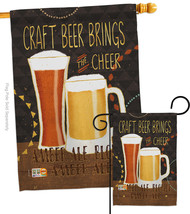 Craft Beer Brings Cheer - Impressions Decorative Flags Set S117052-BO - £45.80 GBP