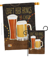 Craft Beer Brings Cheer - Impressions Decorative Flags Set S117052-BO - £46.33 GBP