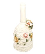 Vintage Beige Ceramic Bell With Raised Roses - €8,48 EUR