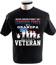 Never Underestimate Veteran Grandpa Veterans Day Gift For Grandpa Veterans Ameri - £13.63 GBP+