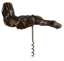 Vintage Driftwood Handle Corkscrew Mid Century Modern Wine Opener - £14.91 GBP