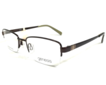 Altair Genesis Eyeglasses Frames G4023 200 BROWN Rectangular Half Rim 52... - $55.91