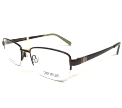 Altair Genesis Eyeglasses Frames G4023 200 BROWN Rectangular Half Rim 52-18-140 - £43.71 GBP