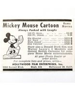 1947 Mickey Mouse Cartoon Home Movies Advertisement Vintage Disney Film E8G - €25,73 EUR