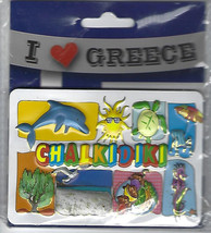 Greece Souvenir Fridge Magnet Chalkidiki Summer 9.5cm X 6.5cm - £5.51 GBP