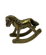 VTG Brass Rocking Horse 2&quot; x  3&quot;  Nursery Décor BabyCore - $217.82 MXN