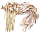 50 Pack Ribbon Fairy Wands Wedding Streamers With Bells, Silk Fairy Stic... - $56.99