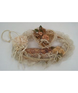 vintage handmade potpourri holder with heart box victorian shabby chic d... - $47.48 CAD