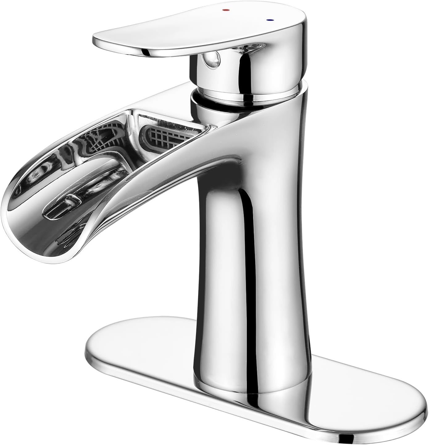 Voton Chrome Bathroom Faucets Single Handle Waterfall Sink Faucet One Ho... - $64.99