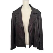 Vintage Pelle Studio Jacket Womens Large Black Soft Leather Moto Jacket ... - $104.49
