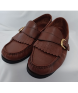 David Taylor Mens Sz 8D Brown Leather Buckle Kiltie Slip On Loafers 77031 - $237.69 MXN