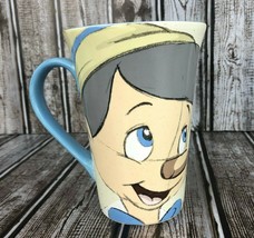 Disney Pinocchio Jiminy Cricket Sketch Coffee Tea Mug 16 oz Blue Handle - £30.48 GBP