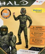 Halo Infinite Master Chief Halloween Costume Size 4 - 6 Green Suit &amp; Mas... - £19.44 GBP