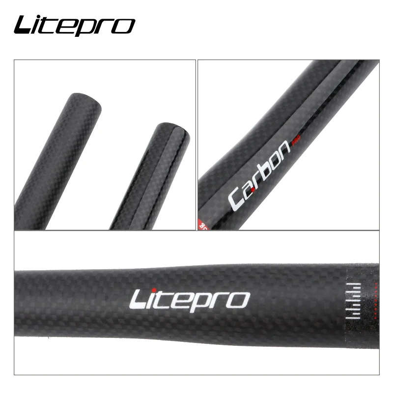 Litepro 25.4 x 580mm Ultralight Bike Handlebar 3K  Fibre for 16 inch 20 inch Fol - $152.86