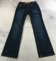 Eddie Bauer Bootcut Jeans Womens 4 Tall Blue All Cotton Back Logo - £17.08 GBP