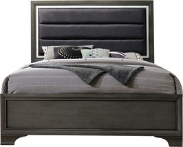 Acme Furniture Carine Ii Queen Bed, Charcoal/Gray - $339.99