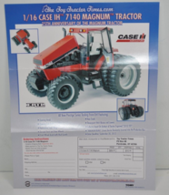 Toy Tractor Times ERTL 1/16 - Case IH 7140 Magnum Tractor Brochure / Order Form - £10.22 GBP