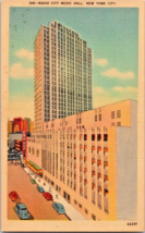 Postcard New York  Radio City Music Hall RKO Building Linen  1930s  5.5 x 3.5 &quot; - £6.00 GBP