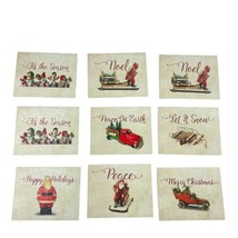 The Best Card Co. Assorted Santa Christmas Holiday Cards Partial Box of 9 w Envs - £8.70 GBP