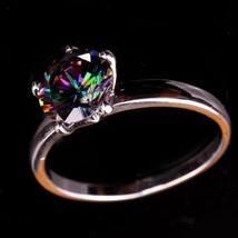 Adorable Mystic Topaz Ring, Size 9, 925 Silver, Gift for Her - £19.28 GBP