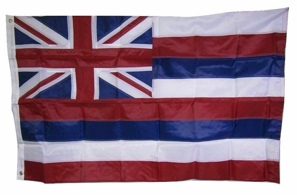 Primary image for Hawaiian State State of Hawaii Embroidered Sewn Flag 3X5 Rough Tex® 210D Nylon