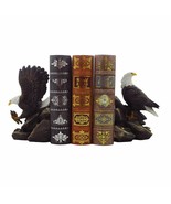 Decorative Bald Eagle Bookend Set for Patriotic Office Book Shelf Decora... - $59.21 CAD