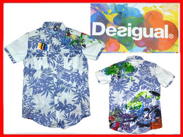 DESIGUAL Men&#39;s Shirt Size S *HERE WITH DISCOUNT* DE02 T1P - £38.91 GBP