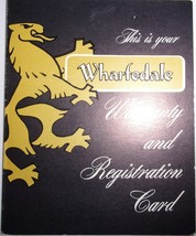 Vintage Wharfedale Warranty &amp; Registration Card 1960 - $4.09 CAD
