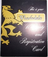 Vintage Wharfedale Warranty &amp; Registration Card 1960 - $4.06 CAD