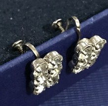 Vintage Jay Flex Sterling Silver,Rhinestone Earrings ... Nice For Wedding - £27.97 GBP