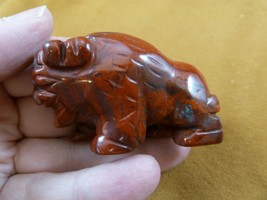 (Y-BUF-728) Red Jasper BUFFALO ranch bison gemstone carving figurine statue - £13.78 GBP