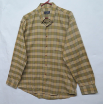 Gitman Bros Mens The Hound Cotton Box Plaid Button Up Shirt Large XL VTG - $28.44