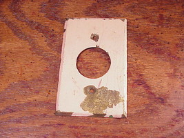 Vintage Brass Single Hole 1 3/8 Inch Diameter Electrical Outlet Cover Pl... - $6.95