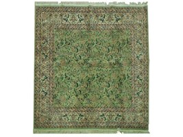 8&#39; GREEN SQUARE SIGNED Handmade Rug- HIGH QUALITY - £2,834.86 GBP