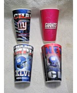4 New NFL Licensed  NEW YORK GIANTS 3D 16oz Spirit Cups-Super Bowl Champ... - £23.45 GBP