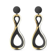 WYBU Earrings for Women Gold and Black Geometric Style Long Earrings Dangle 2021 - £7.68 GBP