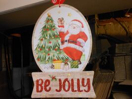 &quot;Be Jolly&quot; Christmas Wall Window Hang Decor 14X9&quot; NWT - $237.95 MXN