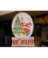 &quot;Be Jolly&quot; Christmas Wall Window Hang Decor 14X9&quot; NWT - $237.95 MXN