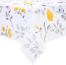 Floral Tablecloth 60x84 Inch Rectangle Flower Decoration Table Cloth for... - £32.98 GBP