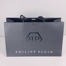 (1) New Philipp Plein Empty Black/Silver Gift Bag  13.5&quot; x 8.5&quot; - $19.75