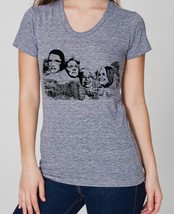 Great American women on Mt Rushmore, womens Bella Canvas athletic gray- S, M, L, - £18.44 GBP