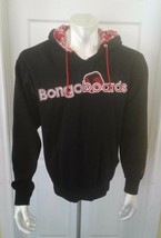 Bongoboards Hoodie Men&#39;s Black Long Sleeve Spell Out Hooded Sweatshirt S... - £11.06 GBP